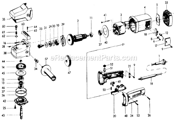 Page A Diagram and Parts List for 7420 Type 1 Porter Cable Sander Polisher